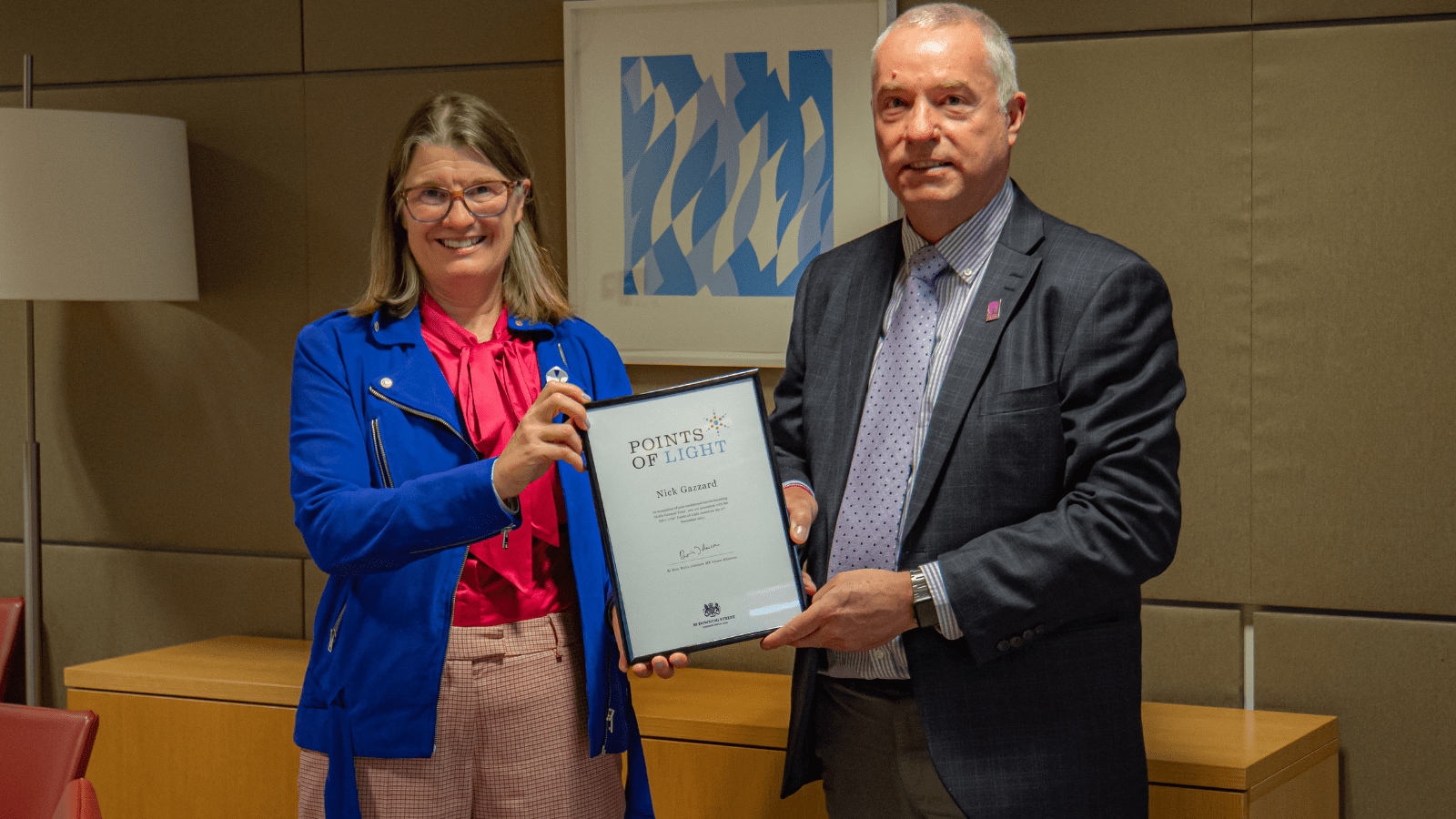 Nick Gazzard Receives Points of Light Award